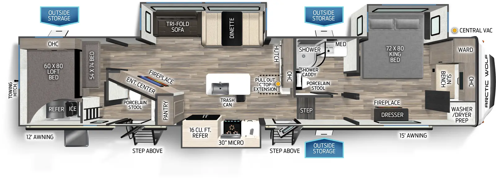 Arctic Wolf 3750SUITE Floorplan